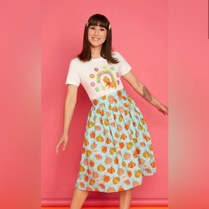 ModCloth NWT midi blue skirt with Ladybugs 🐞